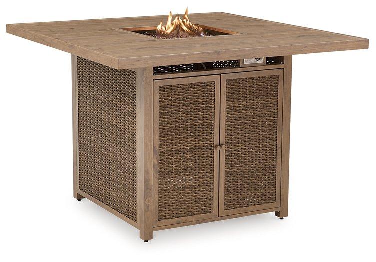 Walton Bridge Outdoor Bar Table with Fire Pit